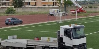 Iniziati i lavori di adeguamento delle torri faro del “San Sabino”